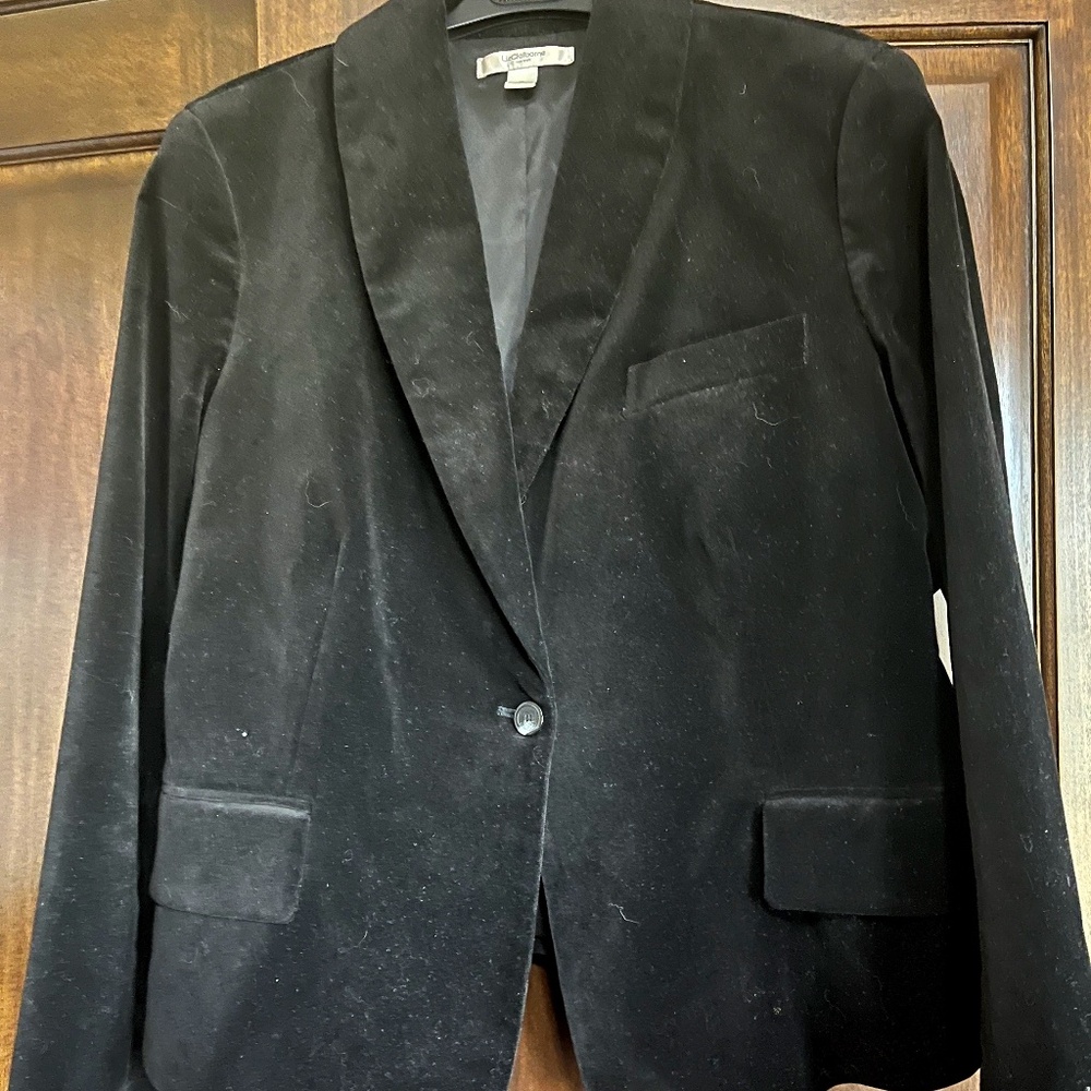 Black Velvet Liz Claiborne Jacket Sz 16